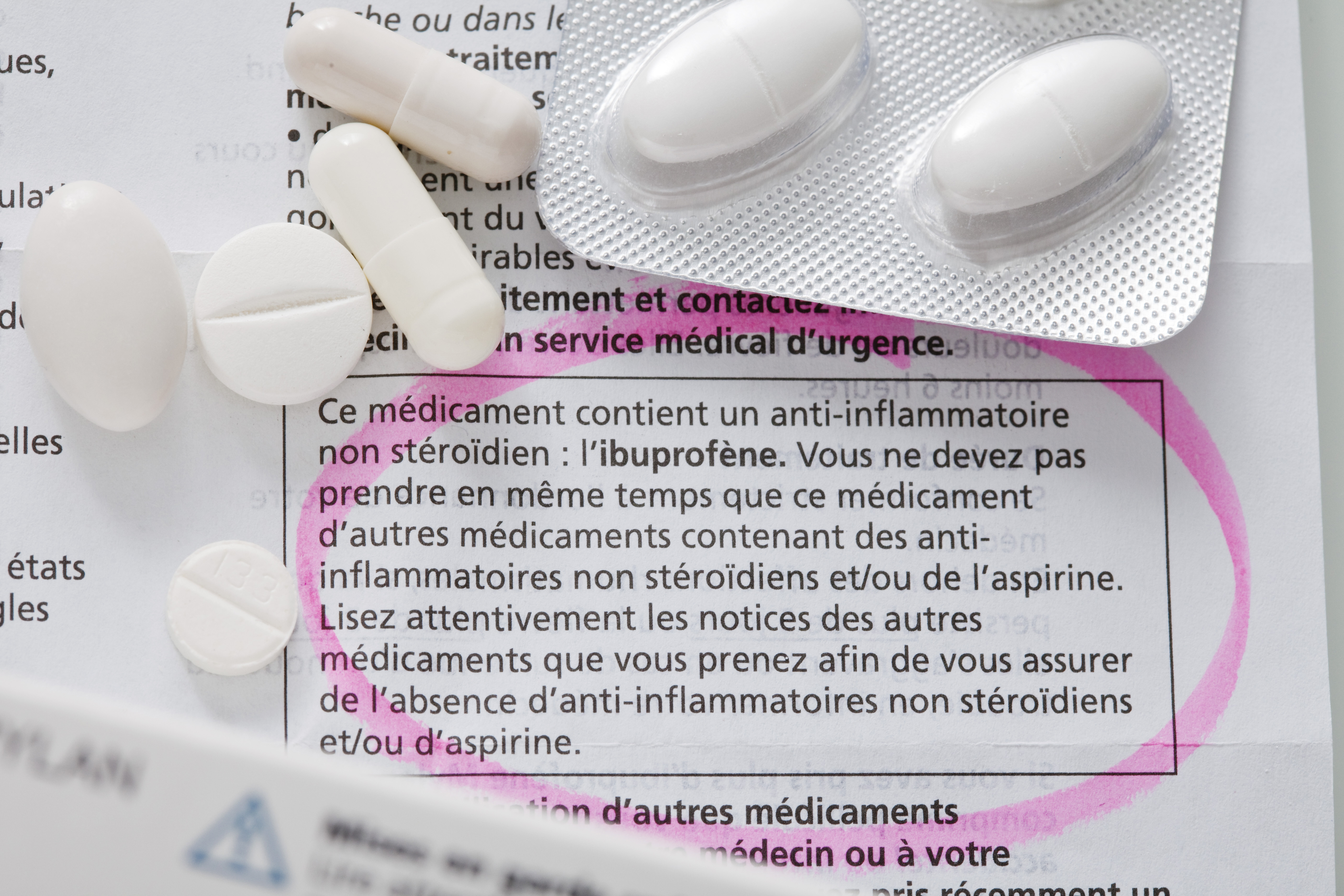 On connait déjà le risque cardiovasculaire, certes modeste, associé à des doses élevées de l’AINS Ibuprofène On connait déjà le risque cardiovasculaire, certes modeste, associé à des doses élevées de l’AINS Ibuprofène