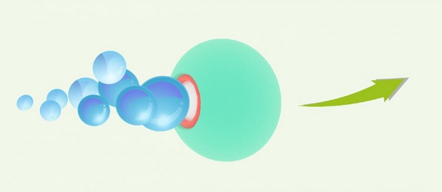 Des micromoteurs à base de magnésium propulsés par des bulles d'hydrogène au sein des articulations permettent de réduire les symptômes handicapants de la polyarthrite rhumatoïde (Visuel Nano Letters 2021). 