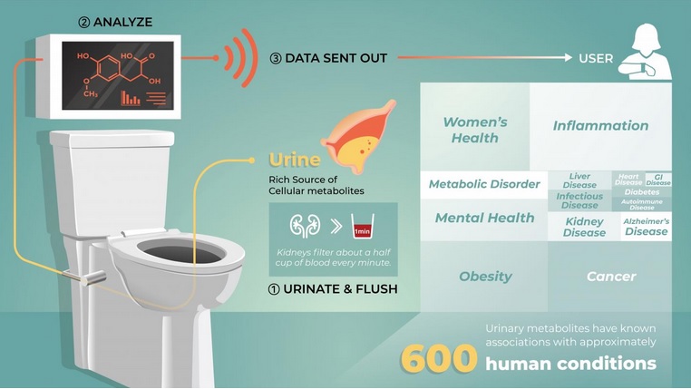 Pourquoi ne pas développer des « toilettes intelligentes » capables d’apporter ces données sur la santé ?