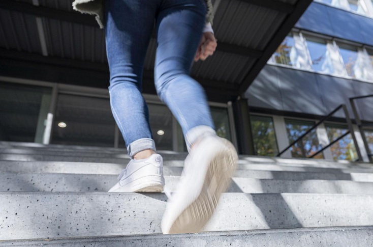 Même ces activités physiques simples, du quotidien, que l’on effectue sans même y penser, comme monter les escaliers par exemple, améliorent considérablement le bien-être (Markus Breig, KIT) Même ces activités physiques simples, du quotidien, que l’on effectue sans même y penser, comme monter les escaliers par exemple, améliorent considérablement le bien-être (Markus Breig, KIT)