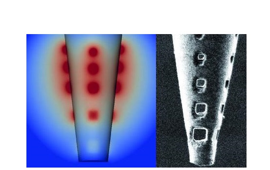 En créant une série de trous minuscules près de l'extrémité d'une micropipette, l'équipe montre qu’il est alors possible de tracer une zone plus large en taguant un plus grand nombre de cellules 