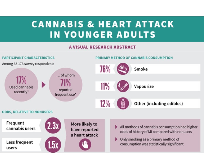 La consommation de cannabis devrait être prise en compte dans l'évaluation du risque cardiovasculaire (Visuel CMAJ) La consommation de cannabis devrait être prise en compte dans l'évaluation du risque cardiovasculaire (Visuel CMAJ)