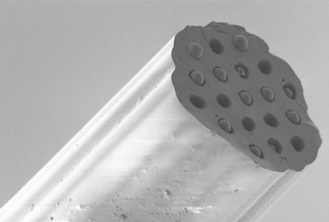 Cette sonde de la taille d'un cheveu est capable de mesurer les indicateurs clés de lésions tissulaires situées « tout au fond » des poumons. Cette sonde de la taille d'un cheveu est capable de mesurer les indicateurs clés de lésions tissulaires situées « tout au fond » des poumons.