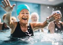 L'aquagym pratiquée pendant 10 semaines permet déjà d’affiner le tour de taille et de favoriser la perte de poids (Visuel Adobe Stock 644998712) L'aquagym pratiquée pendant 10 semaines permet déjà d’affiner le tour de taille et de favoriser la perte de poids (Visuel Adobe Stock 644998712)